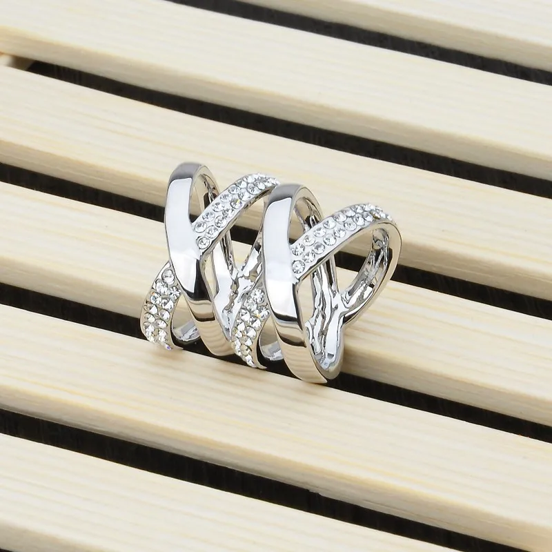 Новое поступление 2019 модная женская пряжка с перекрестными кристаллами для