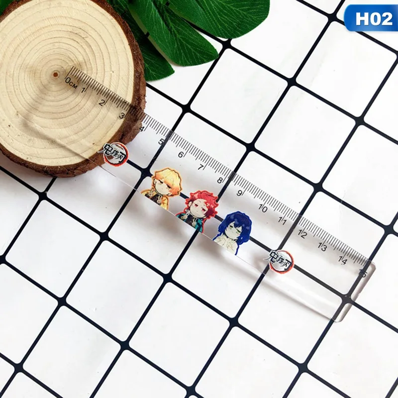 

Anime Demon Slayer: Kimetsu No Yaiba Kamado Tanjirou Cosplay Acrylic Ruler Measuring Scale Students Cartoon Measure Ruler Gift