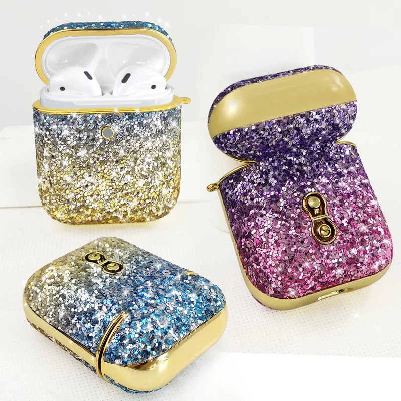 

For Apple Airpods pro case Shiny women bag for AirPods 3 case Wireless bluetooth headset Mini Shockproof Cover