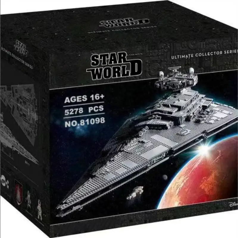 Lepinblocks 81098 совместимые войны план 75252 UCS имперский Звездный Разрушитель