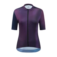 ykywbike 2021 women cycling short sleeve cycling jersey seamless process flyweight pro fit dazzling purple