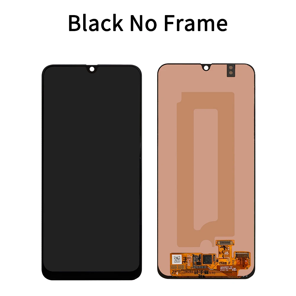Black No frame Супер AMOLED 6," для samsung Galaxy A50 A505 A505F ЖК-дисплей сенсорный экран дигитайзер с рамкой для samsung A50 дисплей A505FN - Цвет: Black No frame