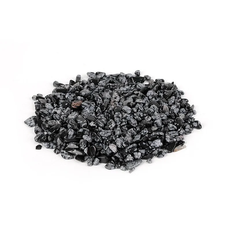 

50g100g Natural Snowflake Obsidian Gravel Crystal Specimen Decor for Aquarium Healing Energy Stone Rock Mineral Home Accessorie