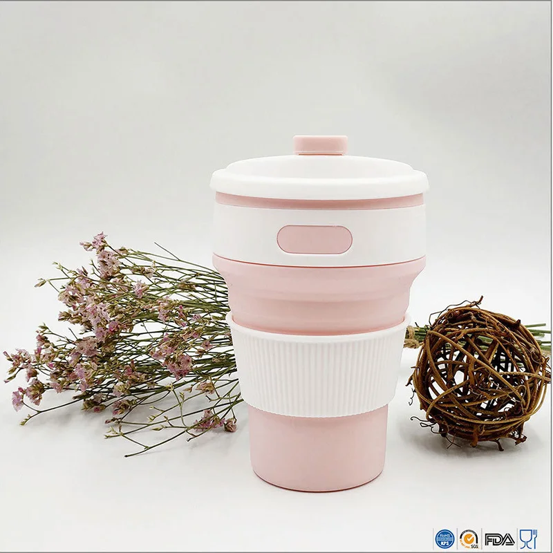 Кофейные кружки для путешествий Складная кофейная чашка с соломенными крышками