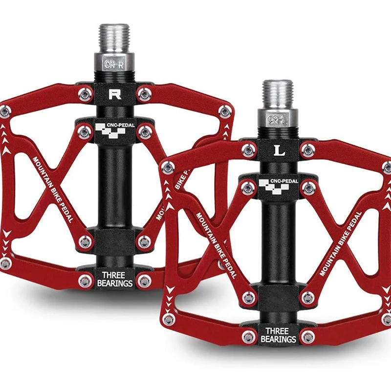 

Автомобильная легкая педаль с ЧПУ, чёрная красная педаль С Пылезащитным винтом, подшипник из алюминиевого сплава для горного велосипеда, до...