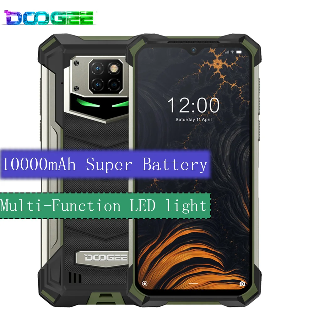 Перейти на Алиэкспресс и купить Телефон DOOGEE S88 Pro с быстрой заменой, прочный, IP68/IP69K, ОС Android 10, большой аккумулятор 10000 мАч, Helio P70 восемь ядер, 6 ГБ ОЗУ 128 Гб ПЗУ