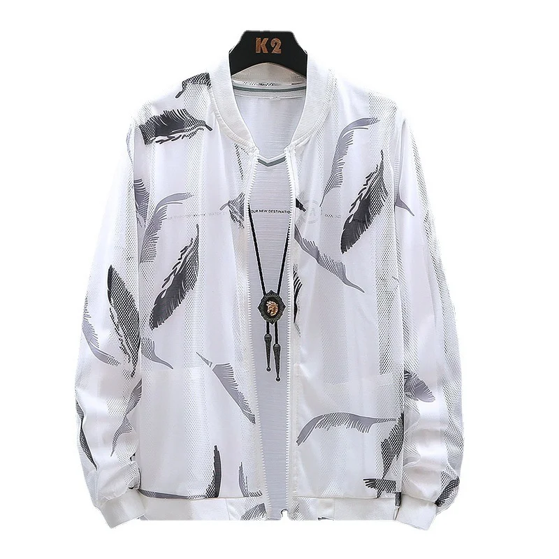 

Summer men's solar clothing 2021 ultra thin breathable solar clothes fashion Korean version of the ch jacket