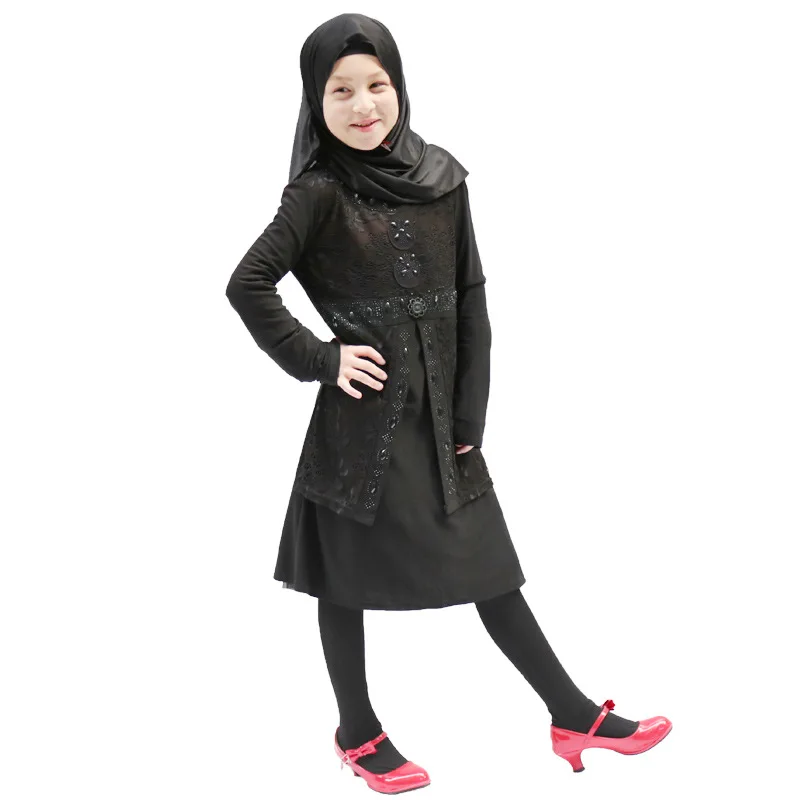 

Мусульманская вязаная мусульманская сумка из двух частей с бриллиантами, мусульманская одежда для детей, Турецкая абайя