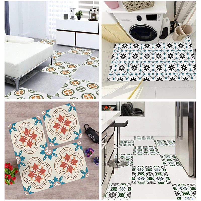 

Waterproof And Wear-Resistant Floor Stickers Self-Adhesive Non-Slip Tile Stickers Living Room Bathroom Kitchen Floor Decoration