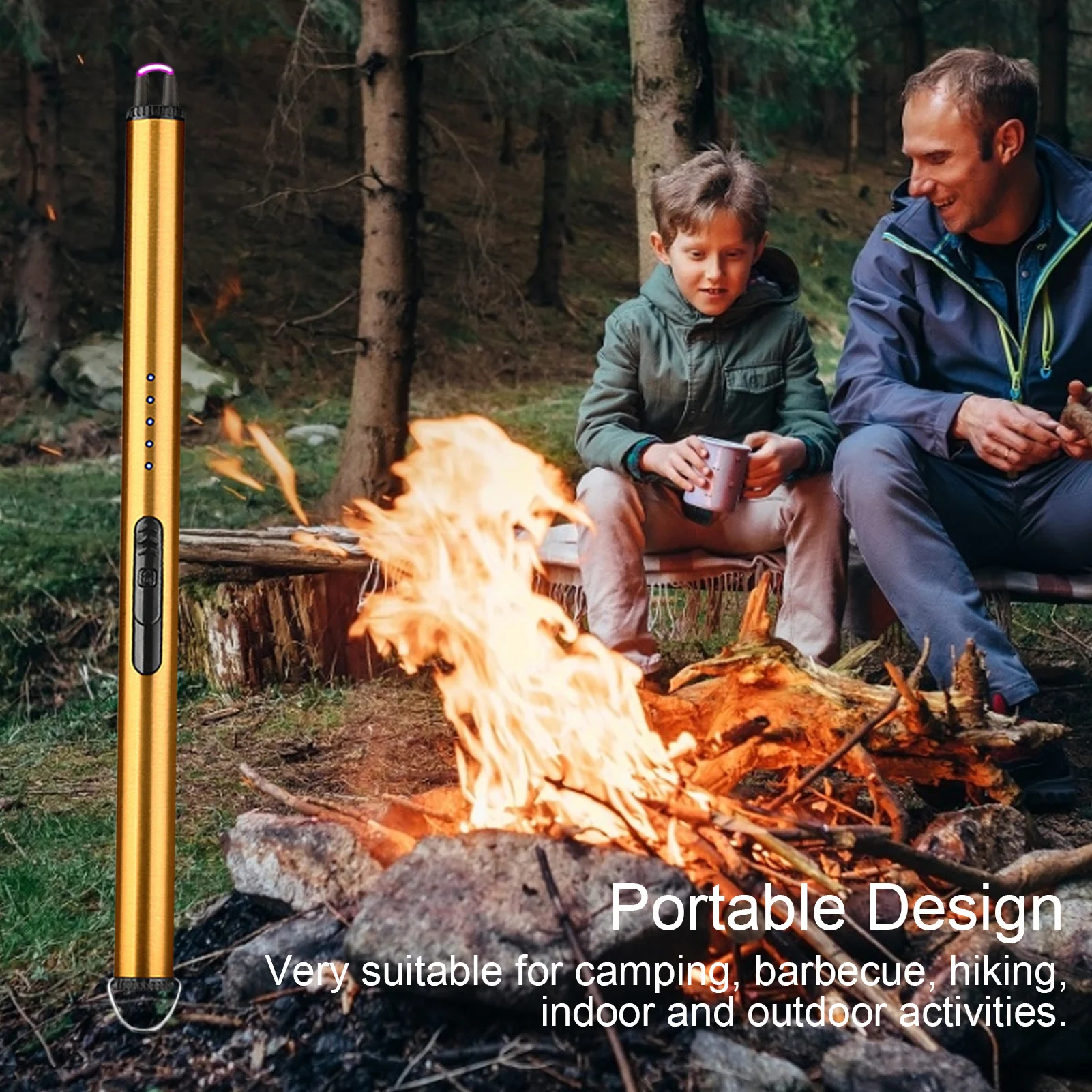 

Electric Arc BBQ Lighter USB Windproof Flameless Plasma Ignition Long Kitchen Rechargeable Lighter For Candle Gas Stove