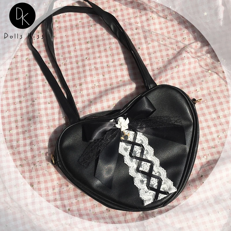 

Японская школьная сумка JK 3D Love для путешествий, Женская кружевная сумка с сердцем, женская школьная сумка через плечо, сумка-мессенджер, шко...