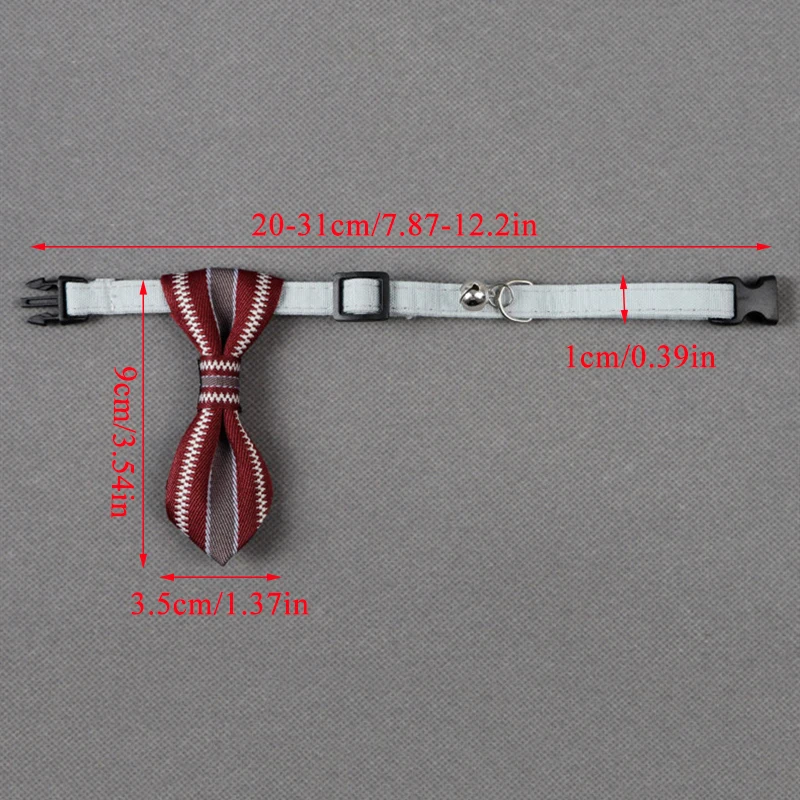 

1PC Pet Dog Collar With Bell Cat Collar Cute Colorful Bow Pet Triangle Towel Accessories Fashion Gentleman Pet Necktie