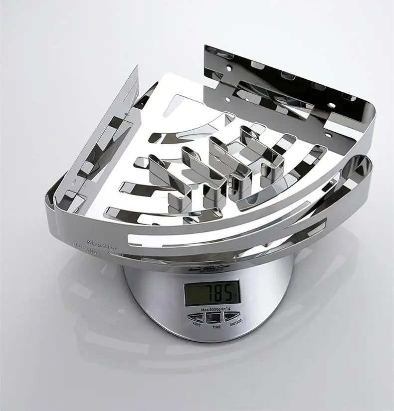 304 полки для ванной из нержавеющей стали серебряные аксессуары комнаты угловая