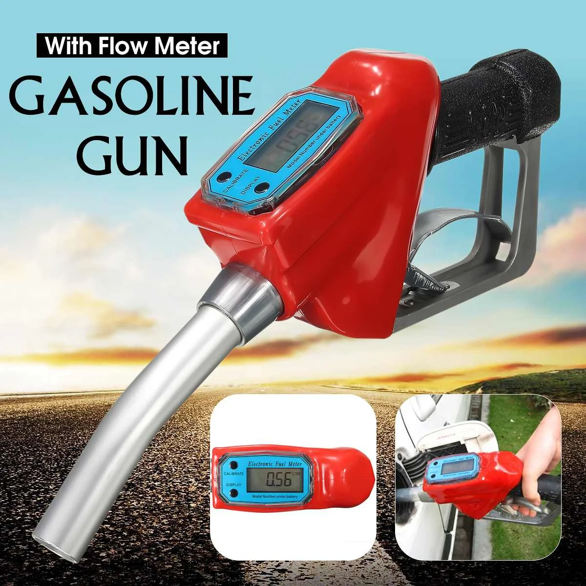 Turbine Flow Meter Sensor Indicator Counter Fuel Gauge Device Gasoline Diesel Petrol Oil Refilling Nozzle Gun | Инструменты