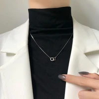 fashion exquisite necklace female 2021 new clavicle chain interlocking simple temperament light luxury niche design