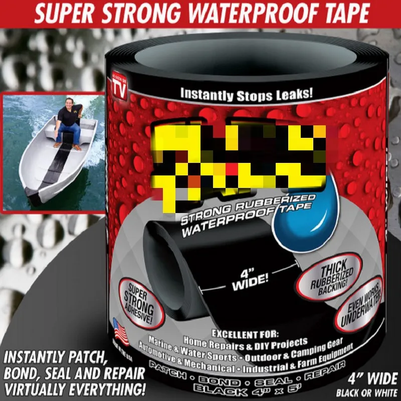 50% скидка Гибкая прочная прорезиненная водонепроницаемая клейкая лента супер