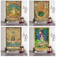 tarot star wall hanging tapestry astrology old vintage tapestry witchcraft hippie bohemian tapestry mural