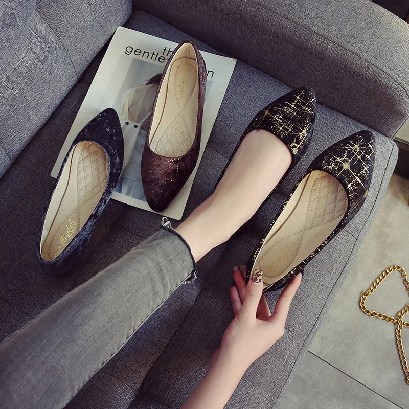 Женская обувь на плоской подошве Новинка 2019 года модная Повседневная Офисная из