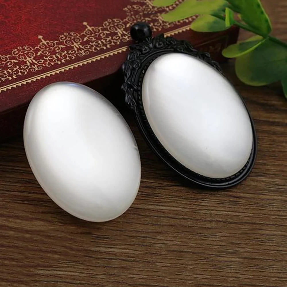 New Fashion 5pcs 30x40mm White Color Flat Back Resin Cabochons Cameo V5-30 | Украшения и аксессуары