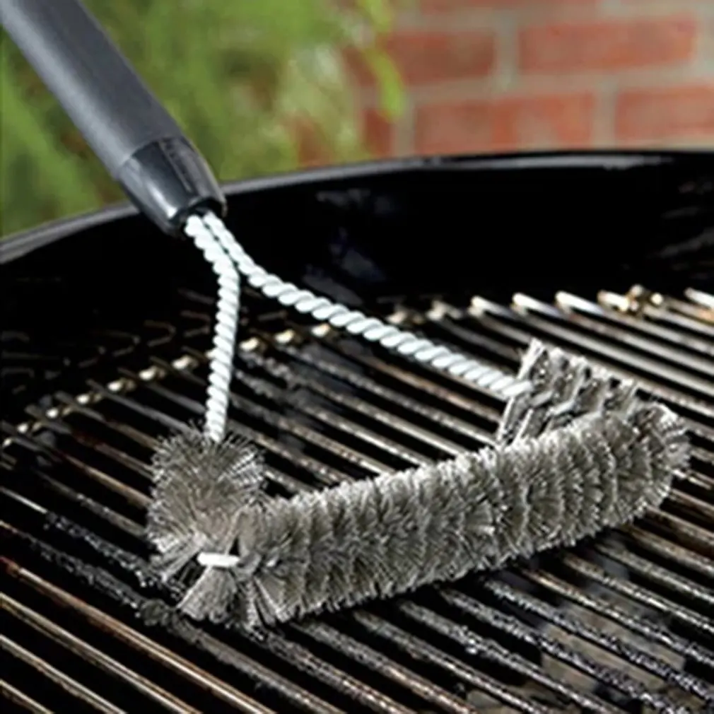 

Triangle Wire Barbecue Cleaning Brush Portable Anti Rust Durable Handheld Stainless Steel Wire BBQ Grill Brush For Home Kitchen
