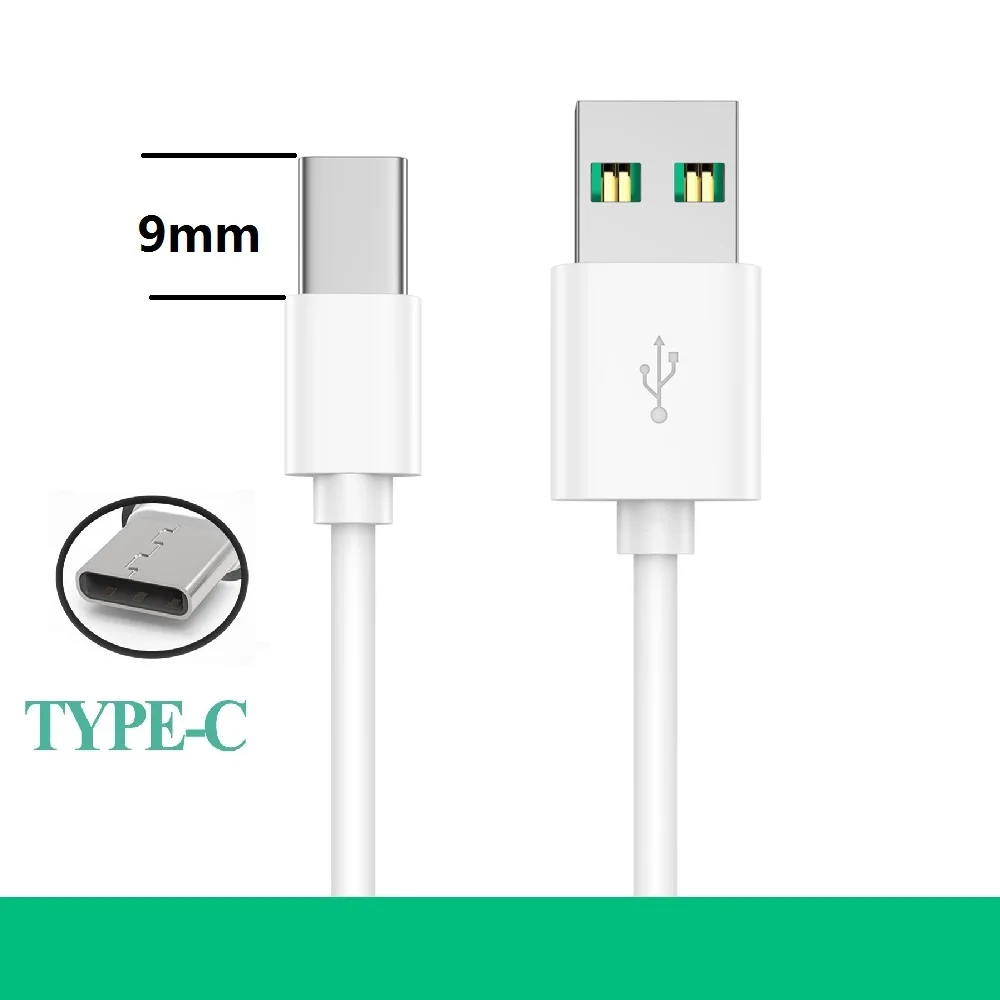 Длинный разъем USB Type C 9 мм удлиненный зарядный кабель для зарядного устройства