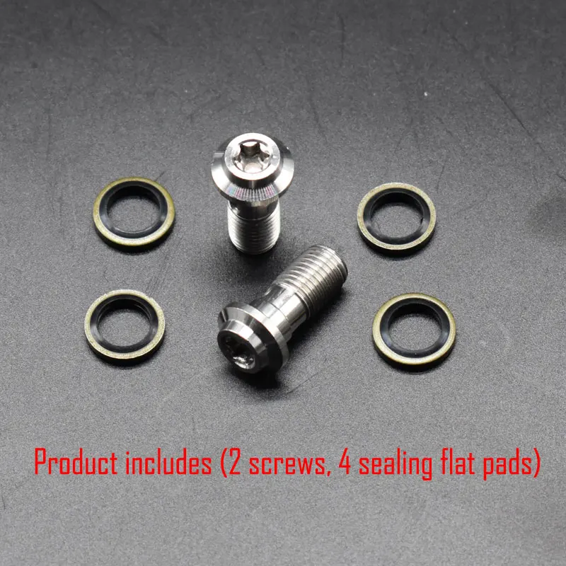 

Винт банджо болт Мотоцикл Универсальный 2 шт. M10 * 1,25 главный тормозной цилиндр Масляный шланг трубка винты болты