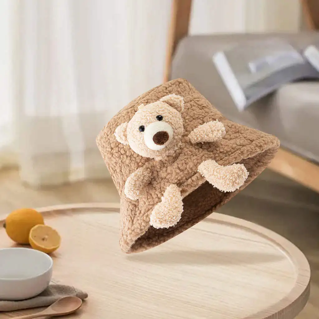 Зимняя теплая Панама с объемными мягкими широкими полями шапки для подростков и