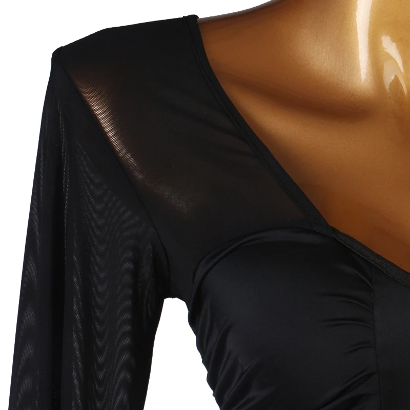 Топ женский слитный с длинным рукавом для латиноамериканских танцев |