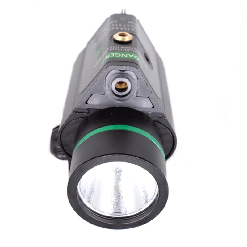 Зеленый лазерный фонарик два в одном комбинированный тактический компактный 200