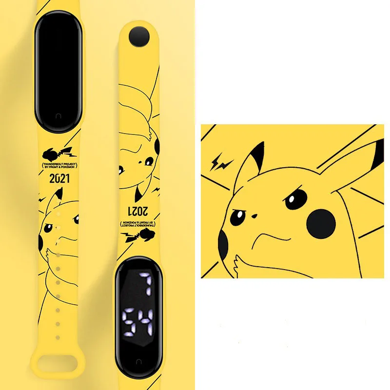Новинка светодиодные электронные часы Pokemon Pikachu с анимационным рисунком цифровой