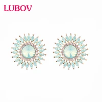 lubov 8 colors metal round circle drop earrings golden spoon dangle earrings trendy women jewelry christmas gift 2019