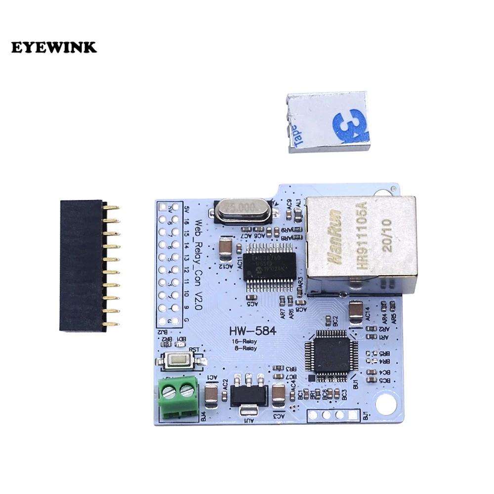 16 канальный сетевой коммутатор 28J60 W5100 RJ45 5 В модуль реле Интернета в постоянного