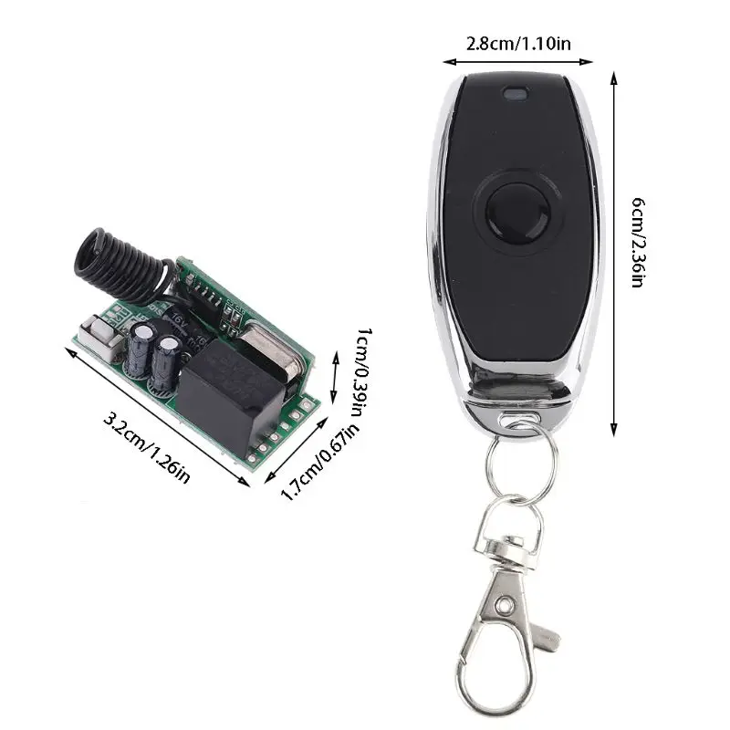 

DC12V Voltage One Button Remote Control Single Light Switch Receiver Module 1CH
