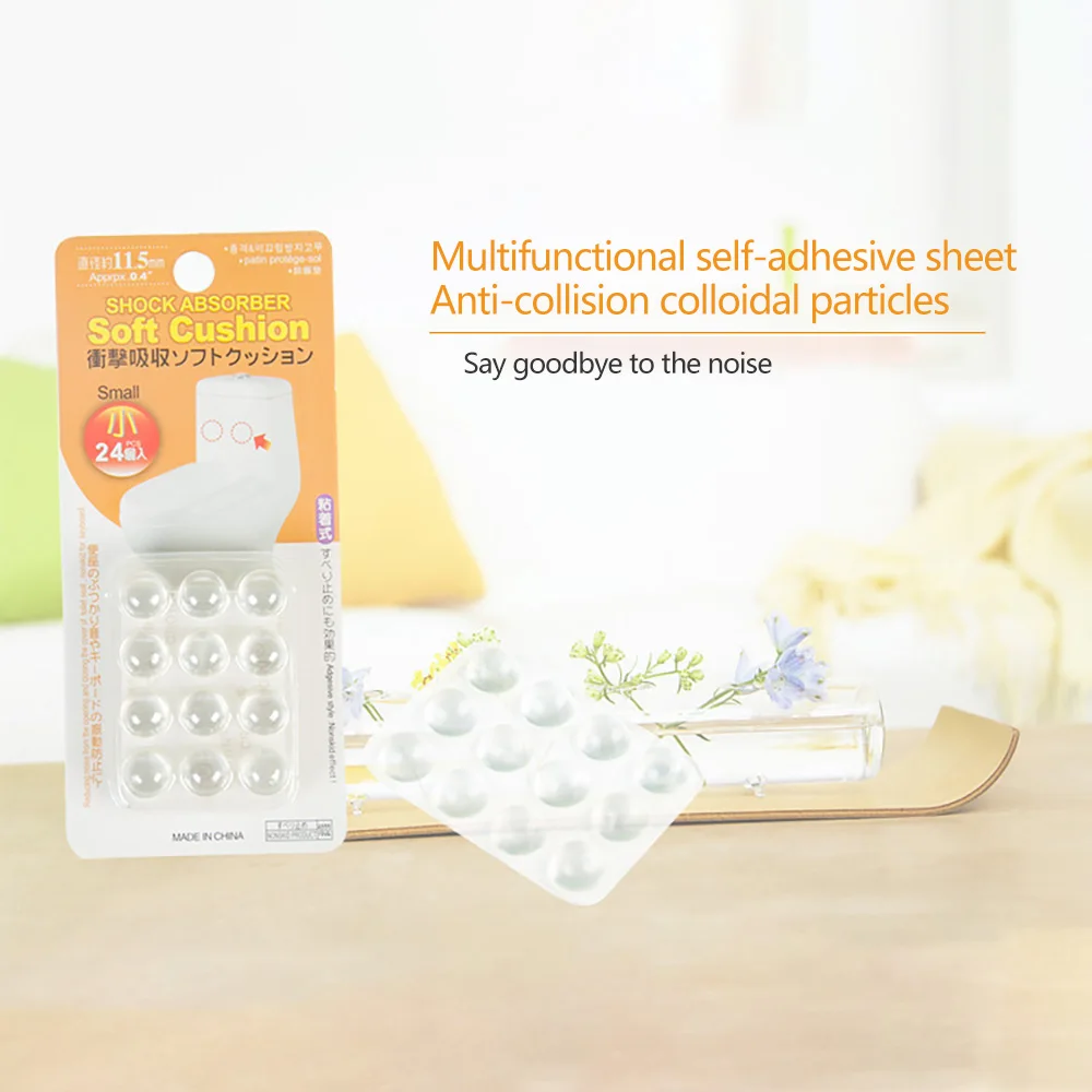 24pcs Transparent Door Anti-Collision Silencer Pad Non-Slip Silicone Soft Cushion Bathroom Accessories Baby Room Decoration Tool | Дом и сад