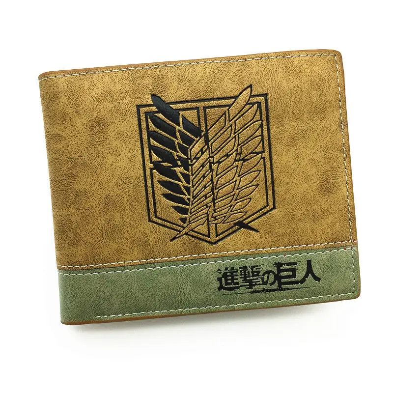 Hot Japanese Anime Death Note/ Attack on Titan/ One Piece/ Game  Short Wallet With Coin Pocket Zipper Poucht Billetera