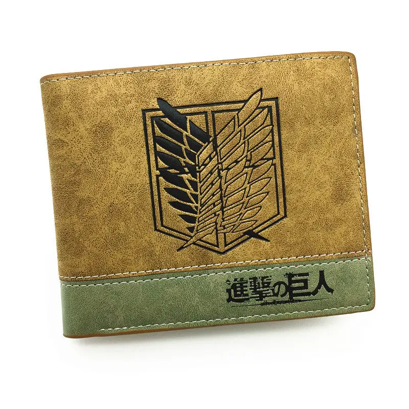 Популярный японский аниме Death Note/ Attack on Titan/ One Piece/ Game короткий кошелек с карманом