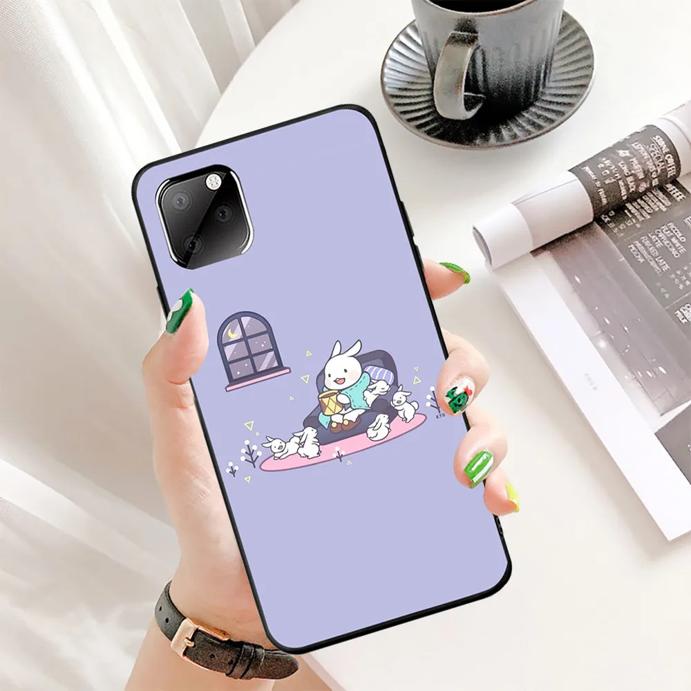 Мягкий силиконовый чехол для IphoneSe2020 11 XR 11Pro Max 8P 7P XS 8 6s черный защитный из ТПУ с