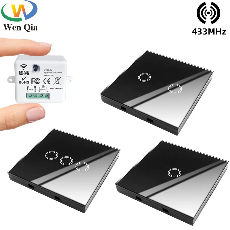 433 МГц умный светильник ель света Rf беспроводной сенсорный настенный выключатель