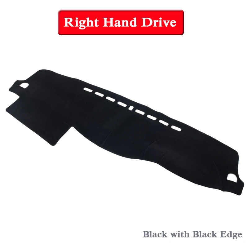 Black Edge RHD Автомобильный Стайлинг приборной панели защитный коврик тени подушка коврик розовый ковер для Mitsubishi Pajero V93 V97 2007-настоящее RHD и LHD аксессуар - Название цвета: Black Edge RHD