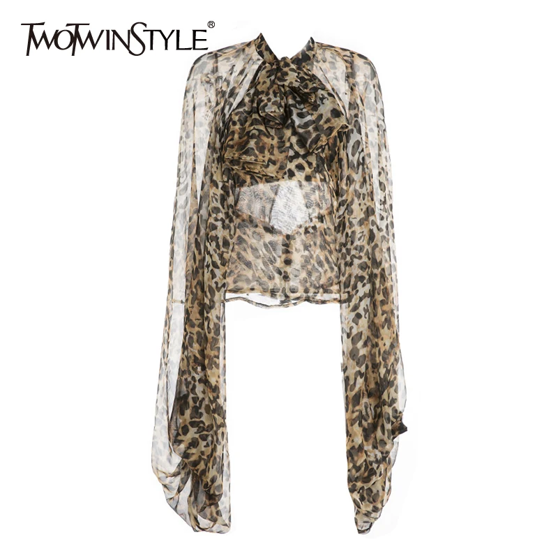 TWOTWINSTYLE, Корейская перспектива, рубашки с бантом, блузка, для женщин, фонарь, длинный рукав, топы, для женщин, весна, элегантная мода