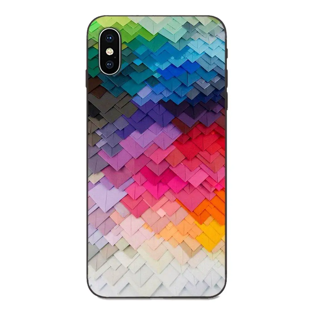 Мягкий чехол из ТПУ с изображением Капа крышка радужных блоков 3d графикой для Xiaomi