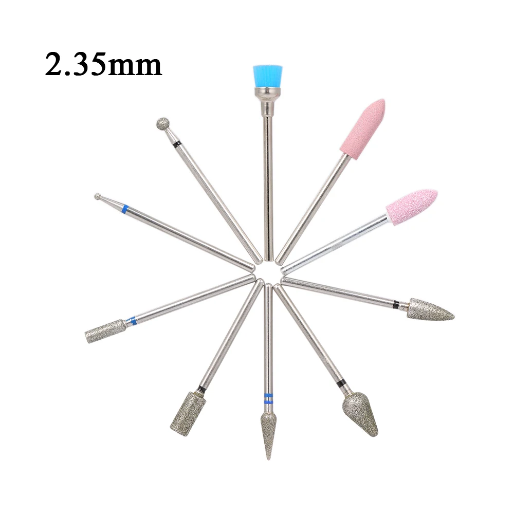 10 шт./компл. и сверлами для ногтей удаления кутикулы очиститель дрель щетка
