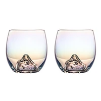 ins style glass cup japanese handmade colorful 3d iceberg egg cup water juice whiskey glass home drinking glass coffee cups