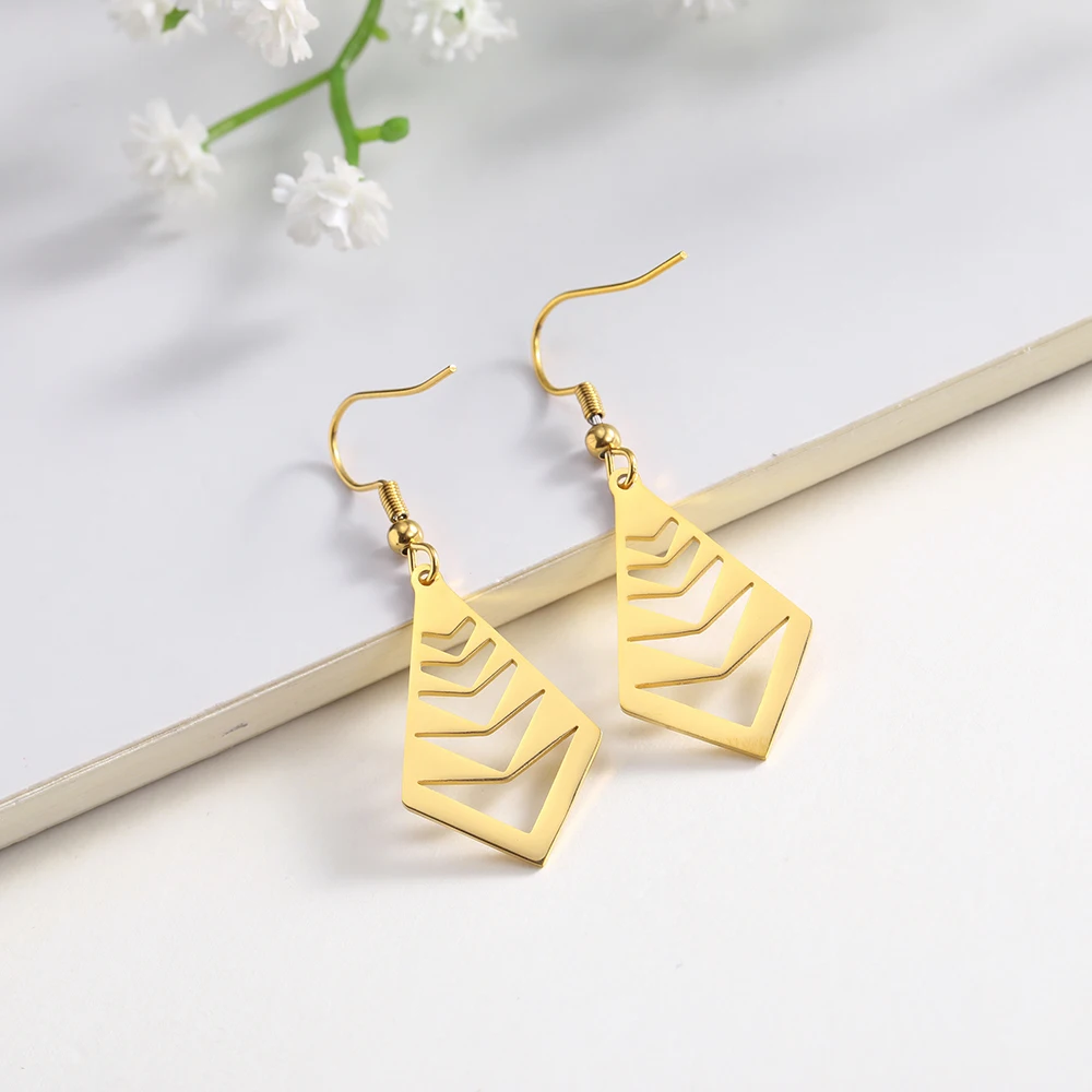 Модные геометрические серьги COOLTIME подвески из нержавеющей стали ювелирные