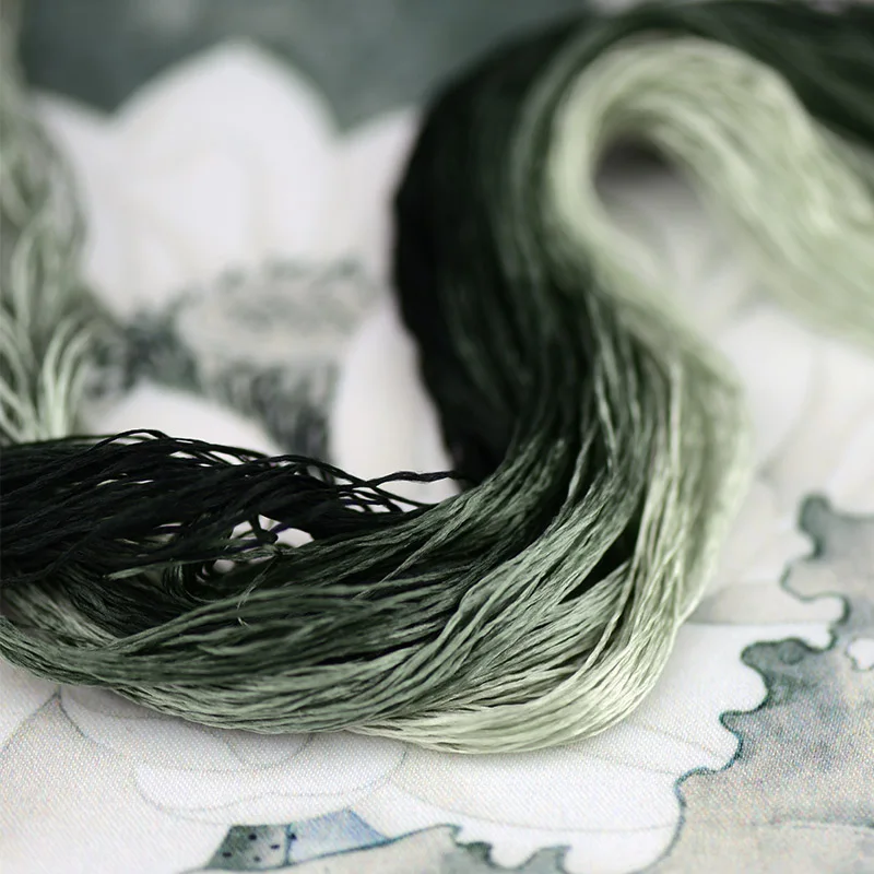 Шелковая нить для вышивки 1 шт./400 м/100% нить/ручная вышивка крестиком/цвет зеленого