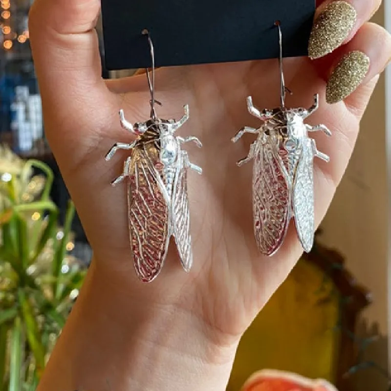 New Cicada Insect Ear Stud Earrings Witch Minimalism Creativity Jewellery Fashion Statement Jewelry Classics Women Punk Gift