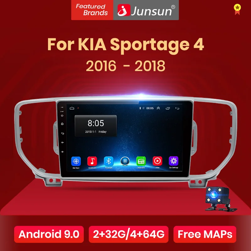 Junsun 2G + 32G Android 9 0 для KIA Sportage 4 2019 KX5 Авто 2 din Автомобильный Радио стерео плеер Bluetooth GPS