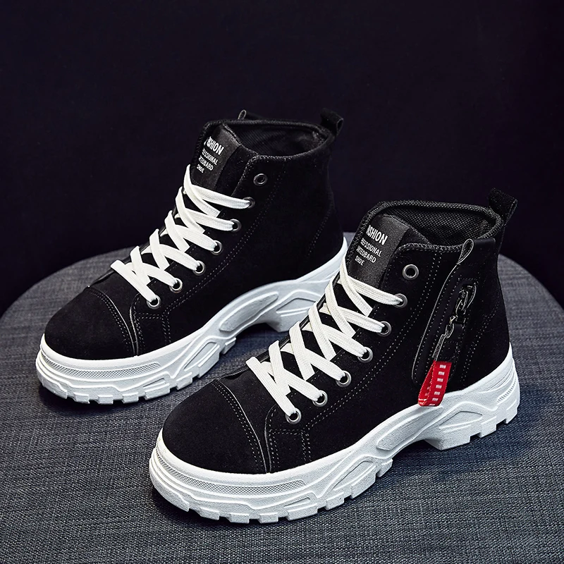 Женские ботинки martin из флока зимние женские кроссовки на молнии и не сужающемся