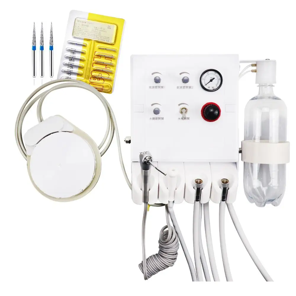 Портативный стоматологический блок турбинный работает с воздушным компрессором