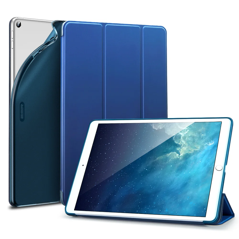 Тонкий умный чехол ESR Rebound для iPad 7th Gen, гибкий чехол из ТПУ с прорезиненным покрытием, чехол-накладка для iPad 7 10," Folio